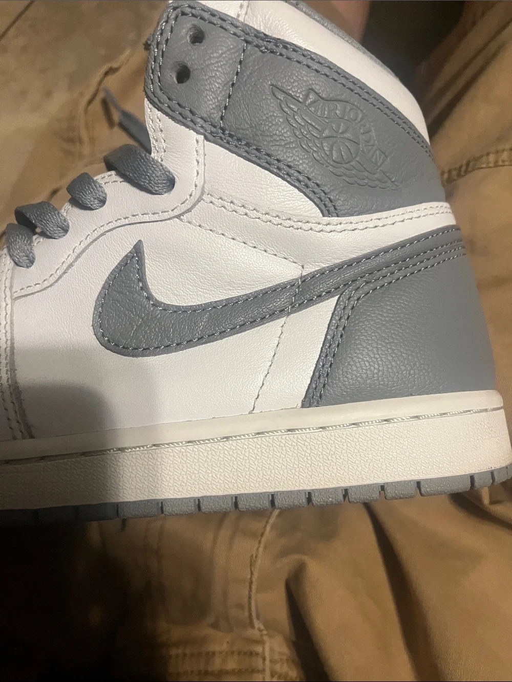 Nike Air Jordan 1 High Top Sneakers - Grey & White